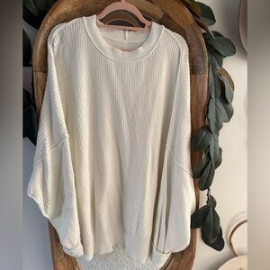 Aerie White Oversized Sweater